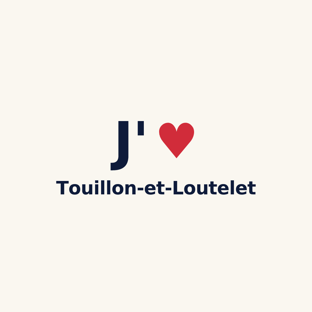 Tasse personnalisée Touillon-et-Loutelet — design J'aime Touillon-et-Loutelet
