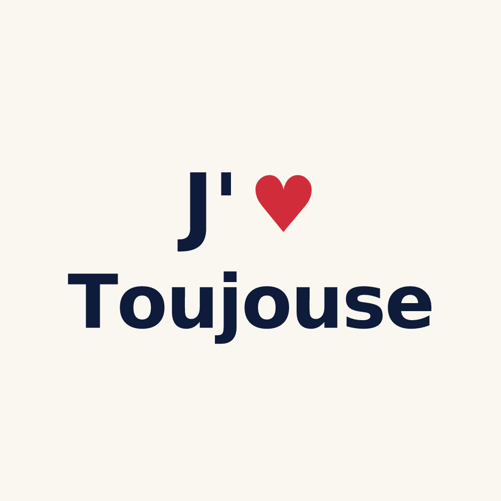 Tasse personnalisée Toujouse — design J'aime Toujouse
