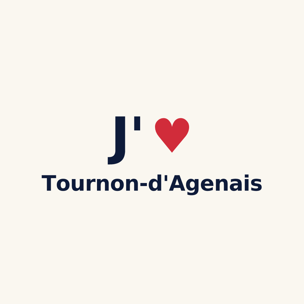 Tasse personnalisée Tournon-d'Agenais — design J'aime Tournon-d'Agenais