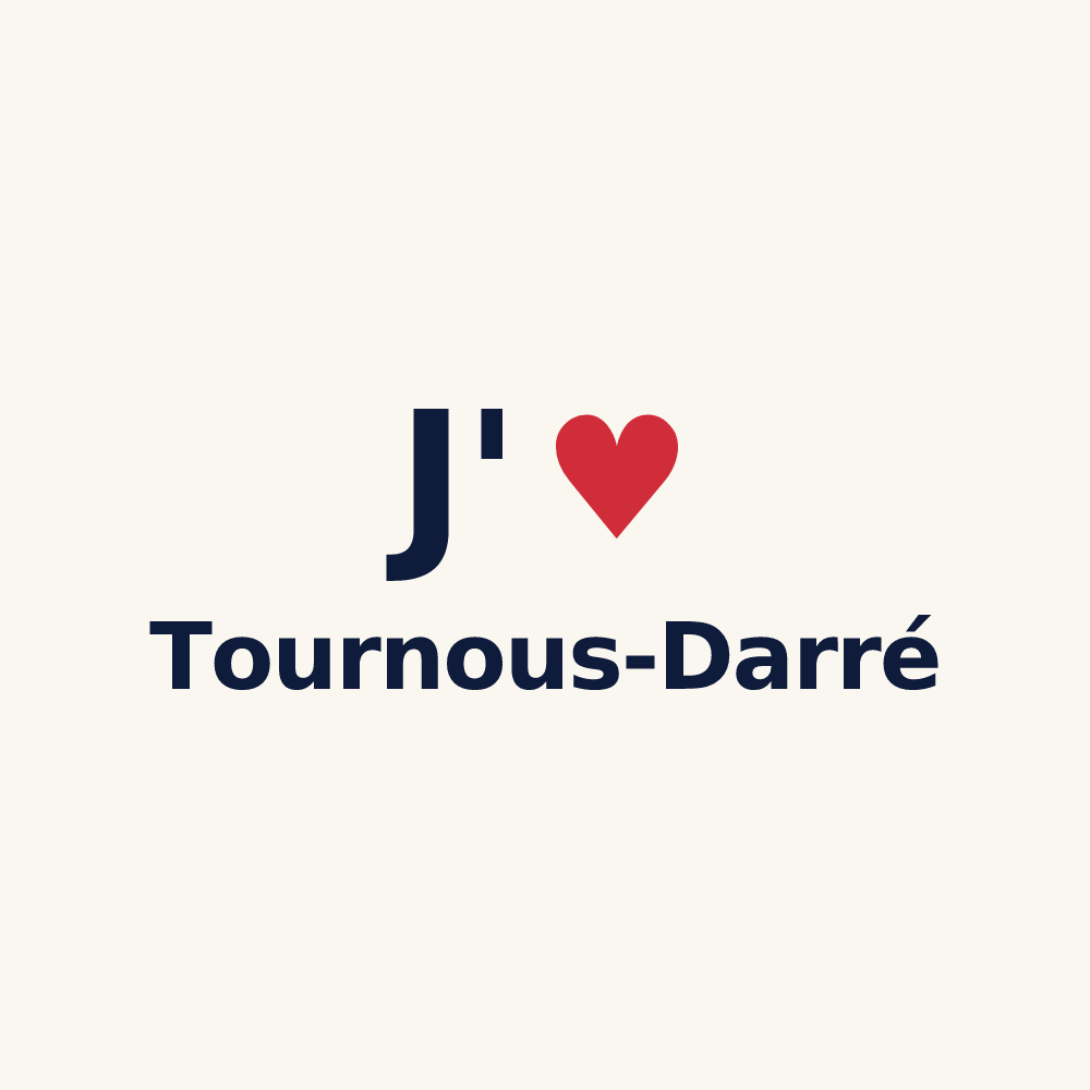 Tasse personnalisée Tournous-Darré — design J'aime Tournous-Darré