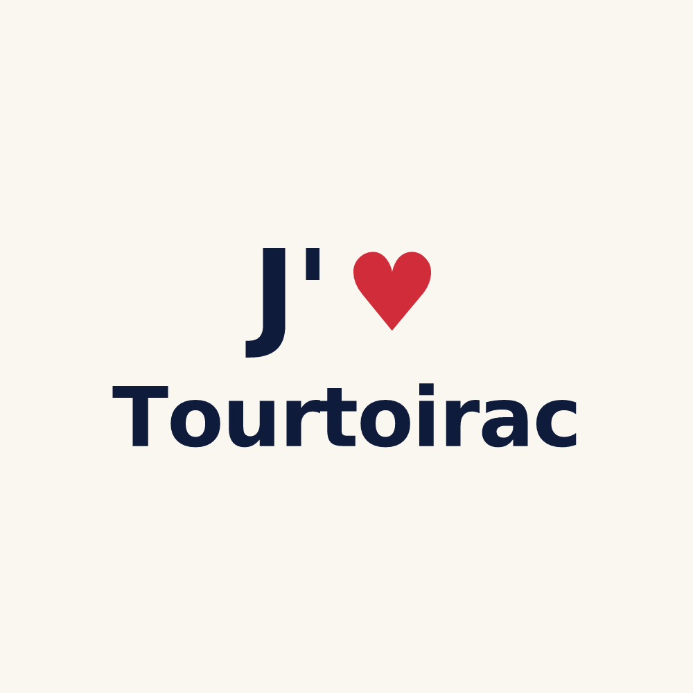Tasse personnalisée Tourtoirac — design J'aime Tourtoirac
