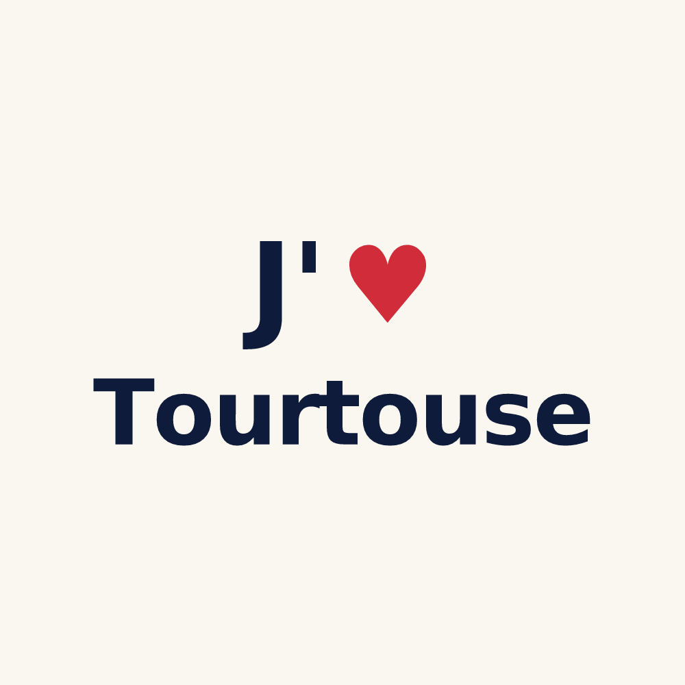 Tasse personnalisée Tourtouse — design « J'aime Tourtouse » imprimé sur la tasse
