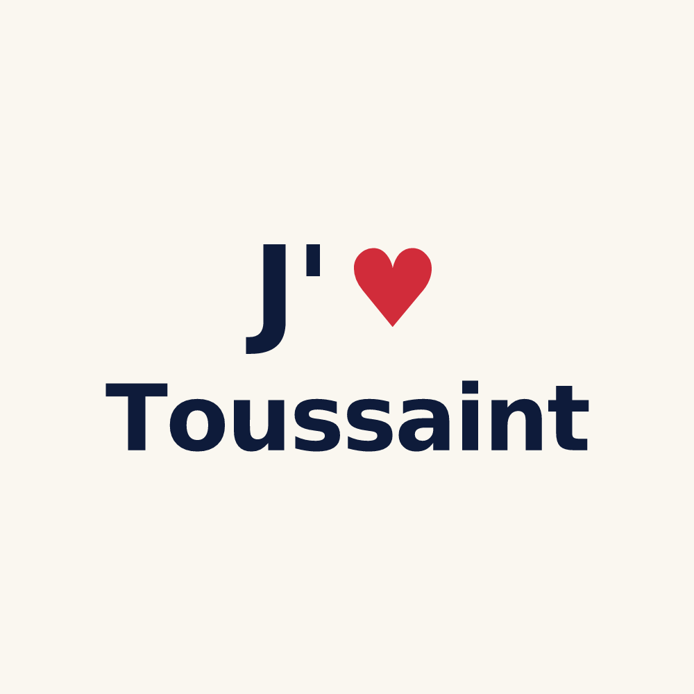 Tasse personnalisée Toussaint — design J'aime Toussaint