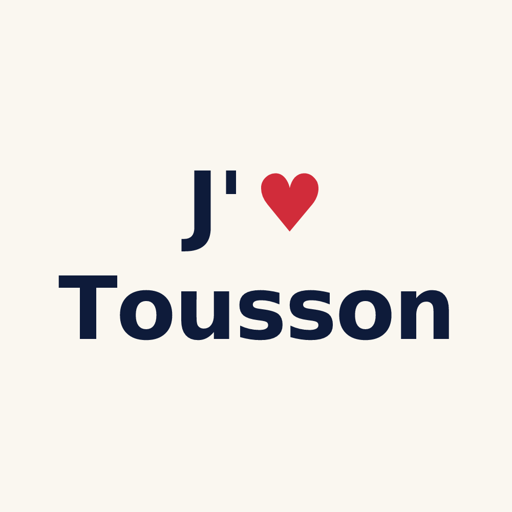 Tasse personnalisée Tousson — design J'aime Tousson