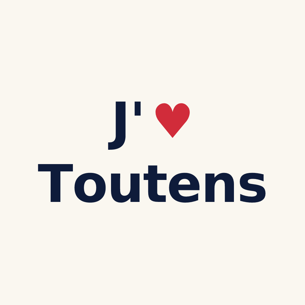 Tasse personnalisée Toutens — design J'aime Toutens