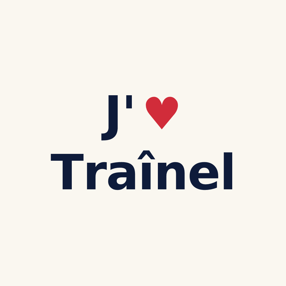 Tasse personnalisée Traînel — design J'aime Traînel