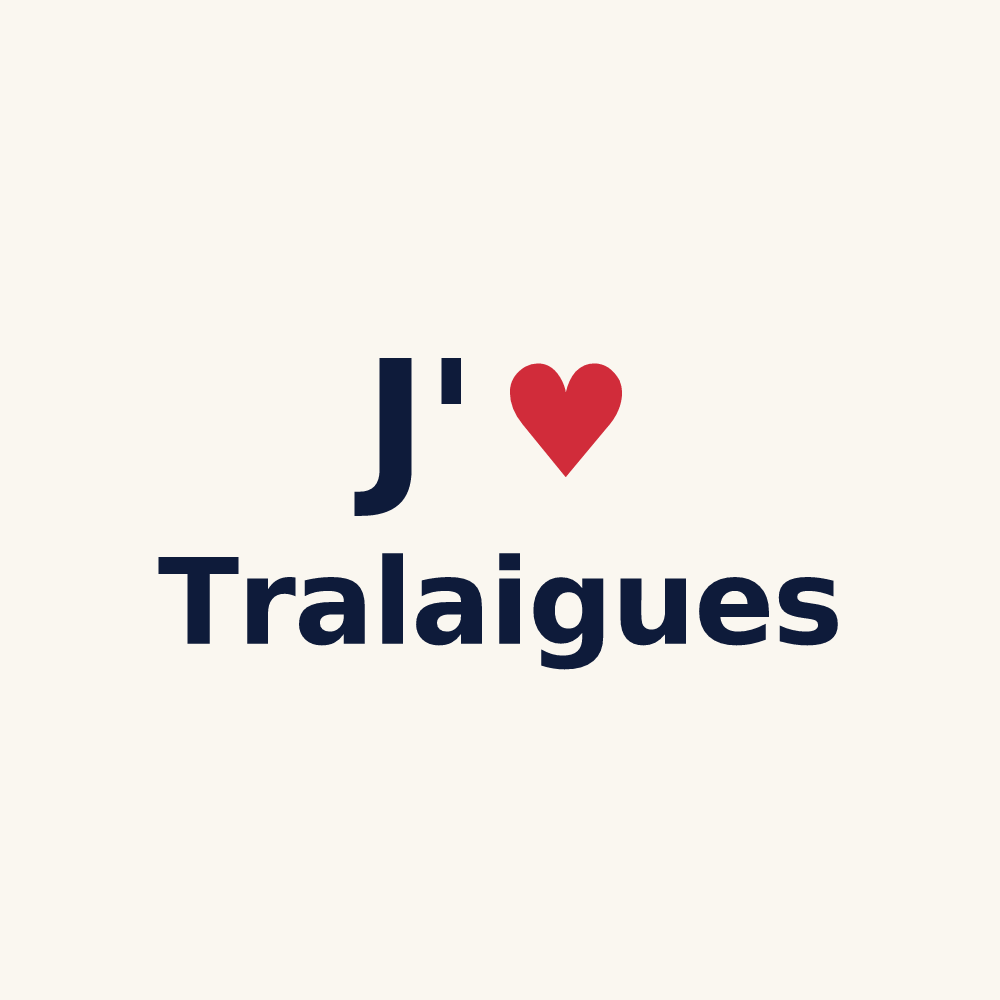 Tasse personnalisée Tralaigues — design J'aime Tralaigues