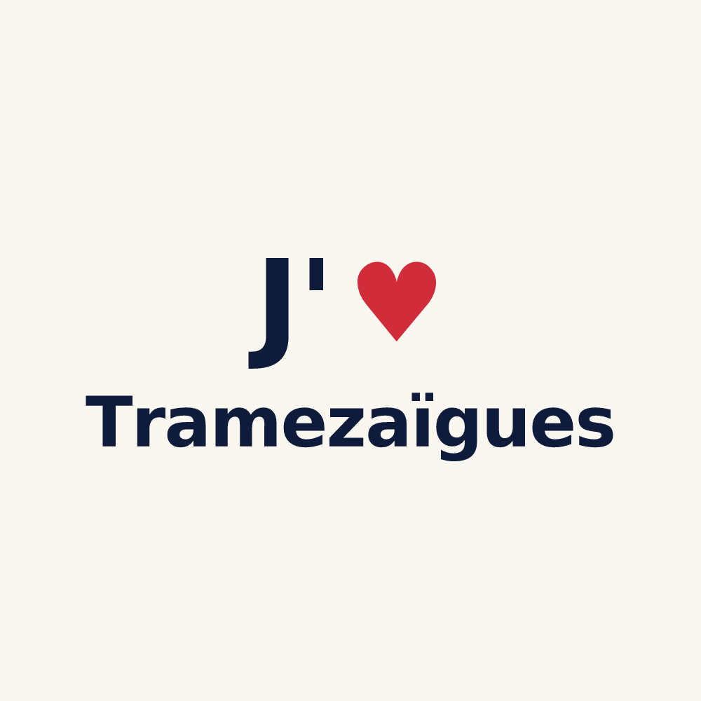 Tasse personnalisée Tramezaïgues — design J'aime Tramezaïgues