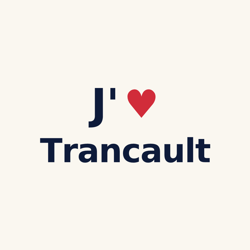 Tasse personnalisée Trancault — design J'aime Trancault