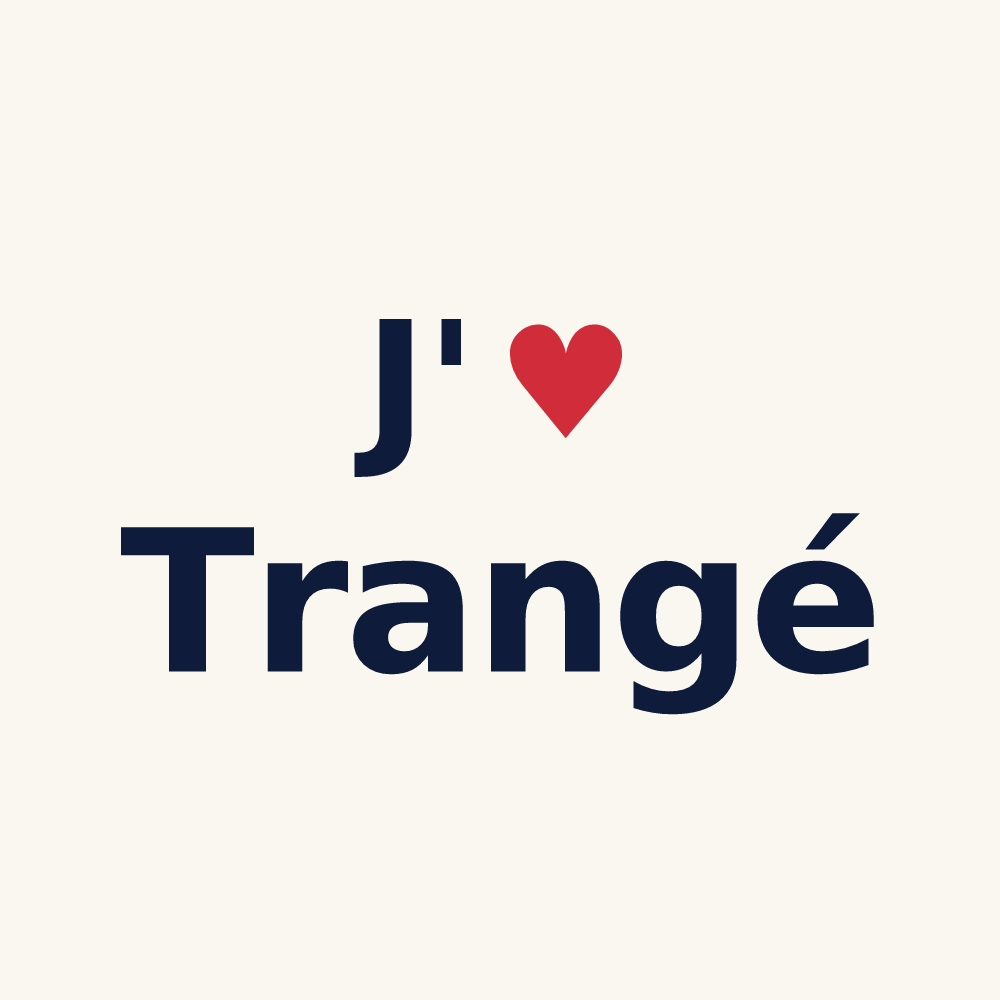 Tasse personnalisée Trangé — design J'aime Trangé