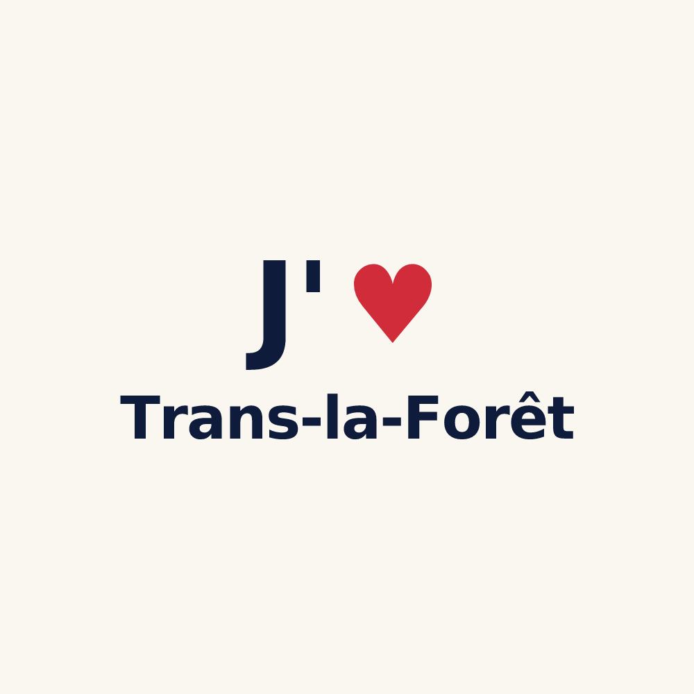Tasse personnalisée Trans-la-Forêt — design J'aime Trans-la-Forêt