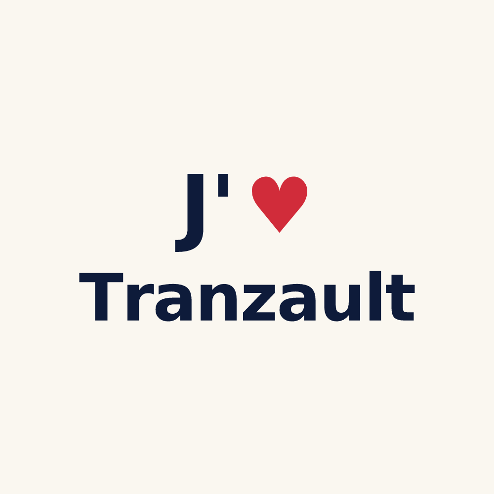 Tasse personnalisée Tranzault — design J'aime Tranzault