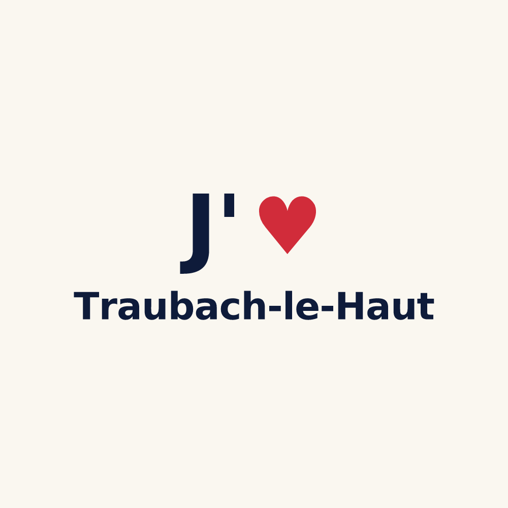 Tasse personnalisée Traubach-le-Haut — design J'aime Traubach-le-Haut