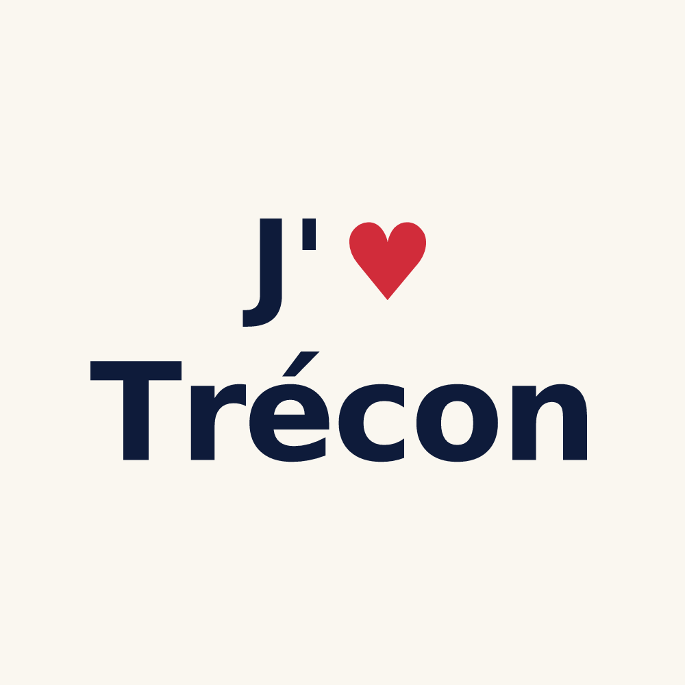 Tasse personnalisée Trécon — design J'aime Trécon