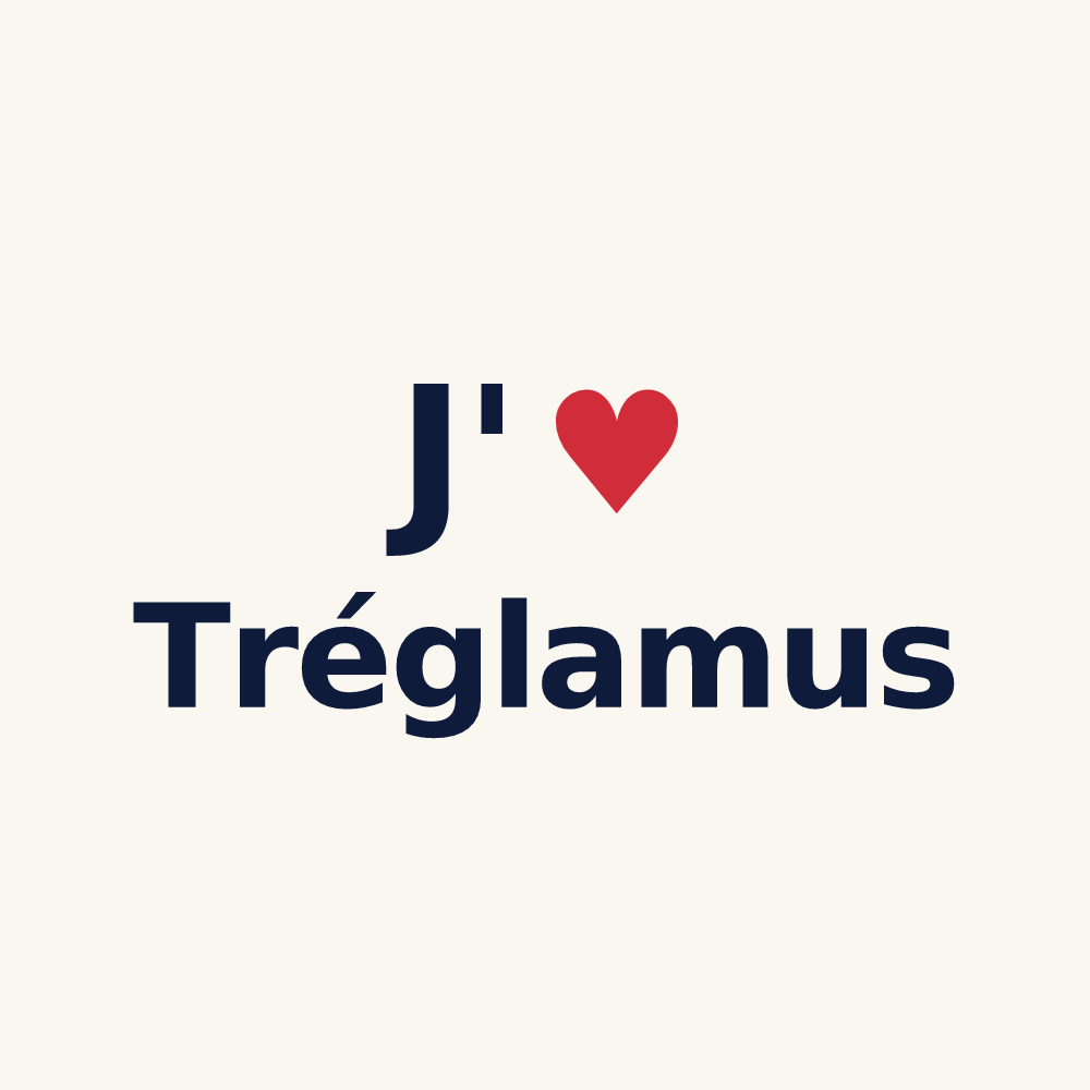 Tasse personnalisée Tréglamus — design J'aime Tréglamus