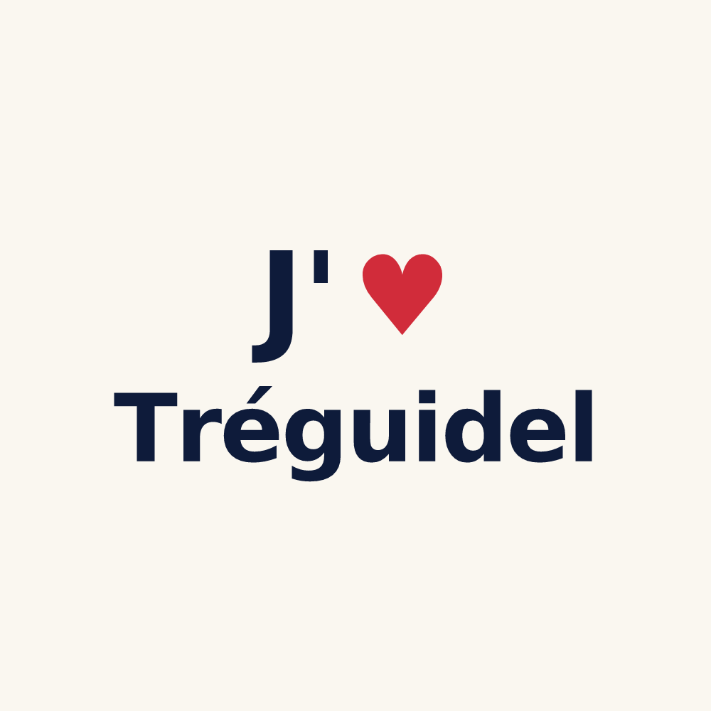 Tasse personnalisée Tréguidel — design J'aime Tréguidel