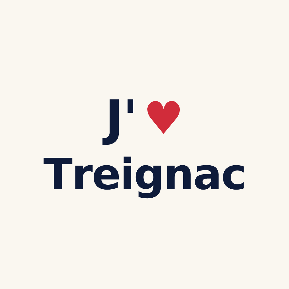 Tasse personnalisée Treignac — design J'aime Treignac