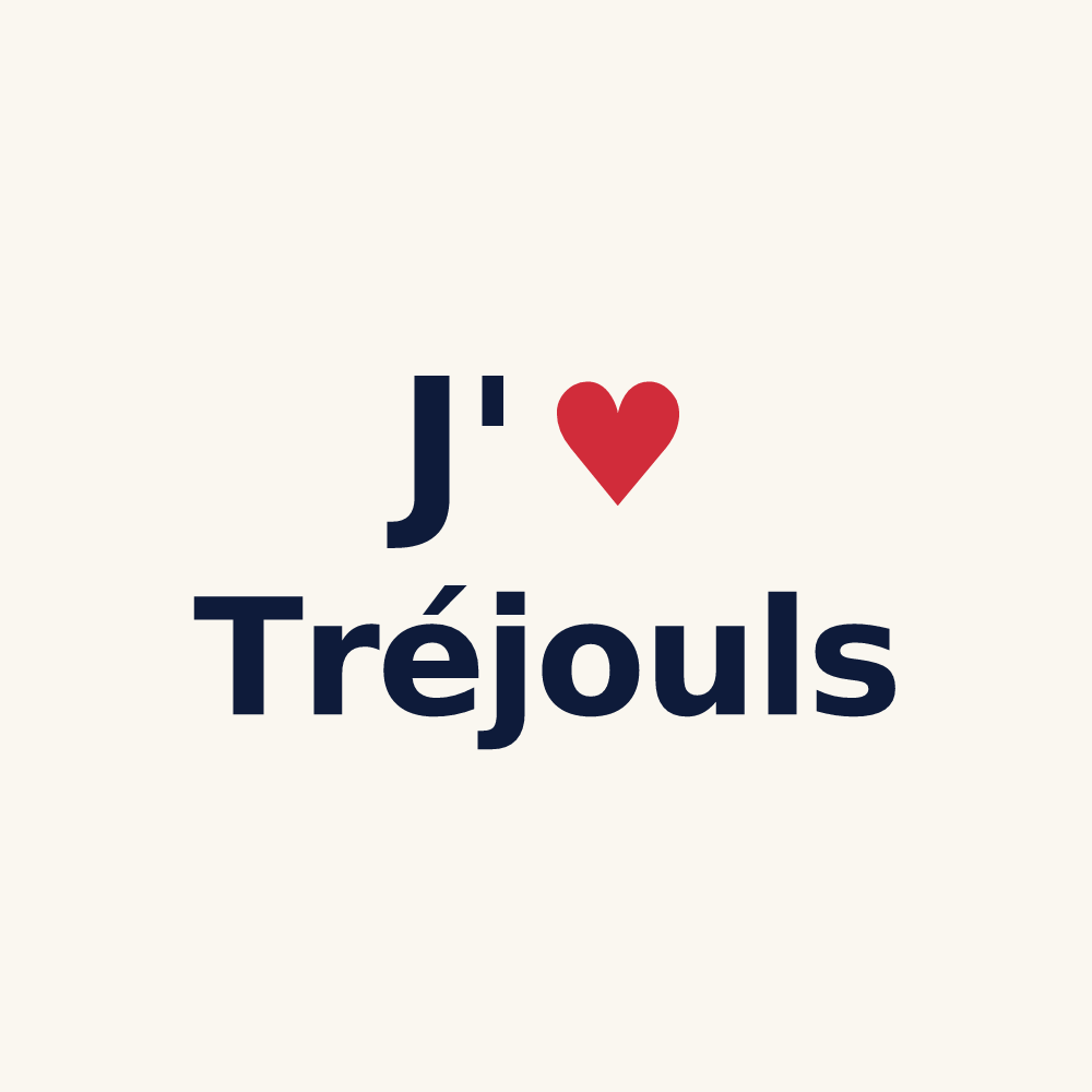 Tasse personnalisée Tréjouls — design J'aime Tréjouls