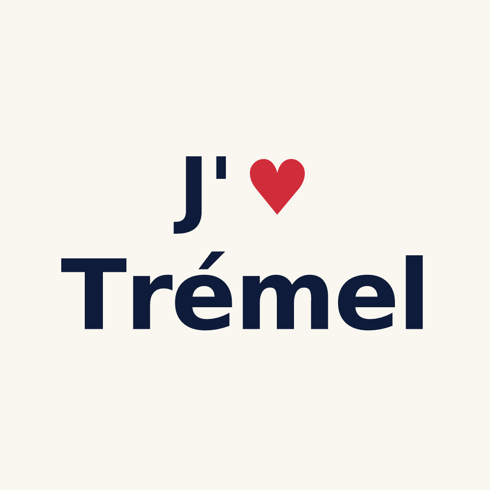 Tasse personnalisée Trémel — design J'aime Trémel