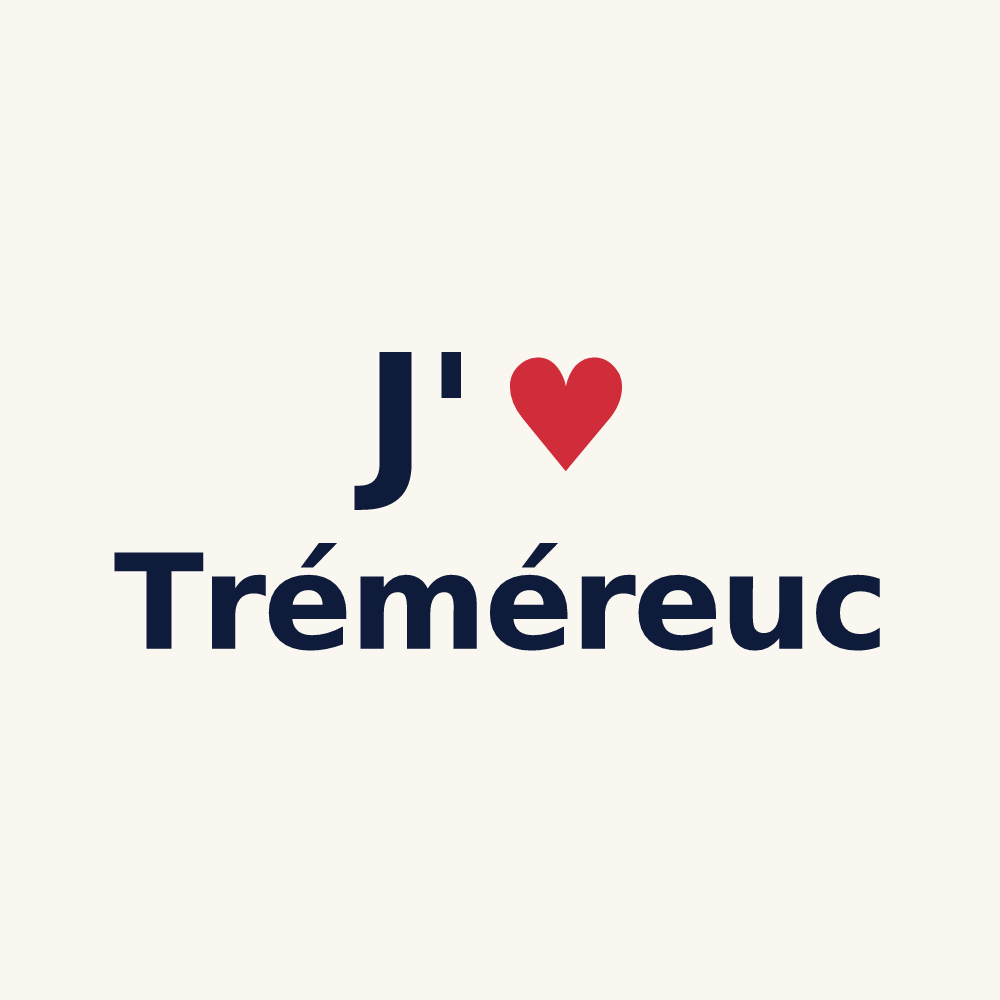 Tasse personnalisée Tréméreuc — design J'aime Tréméreuc