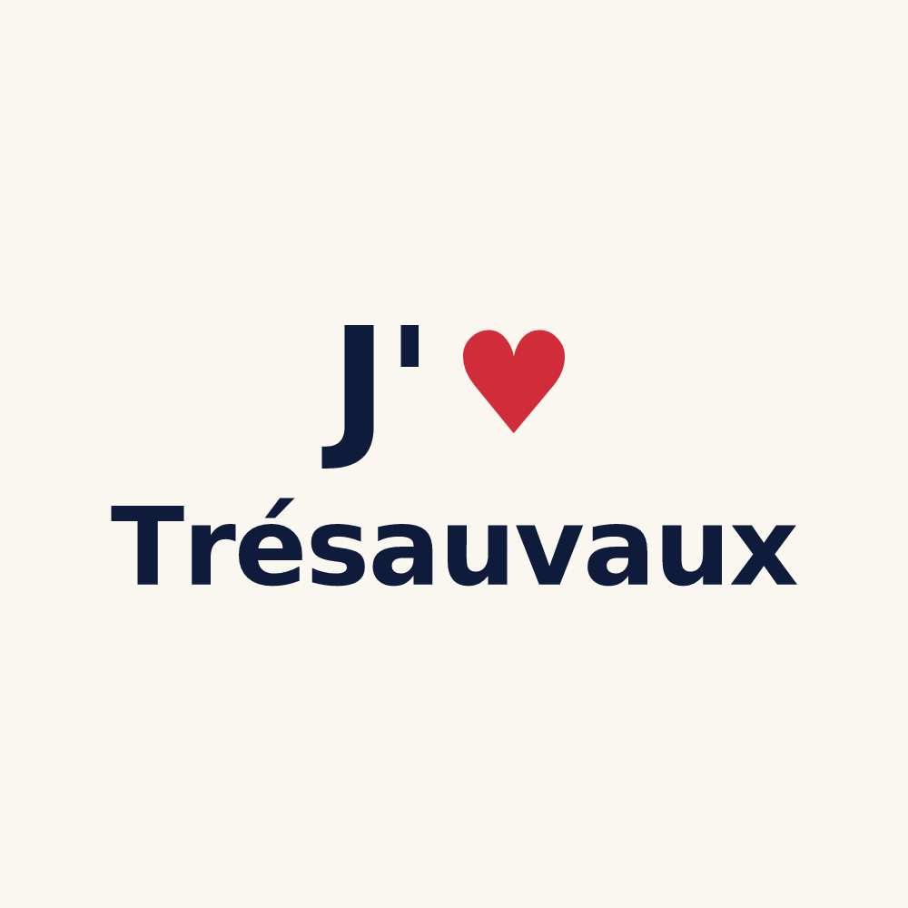 Tasse personnalisée Trésauvaux — design J'aime Trésauvaux