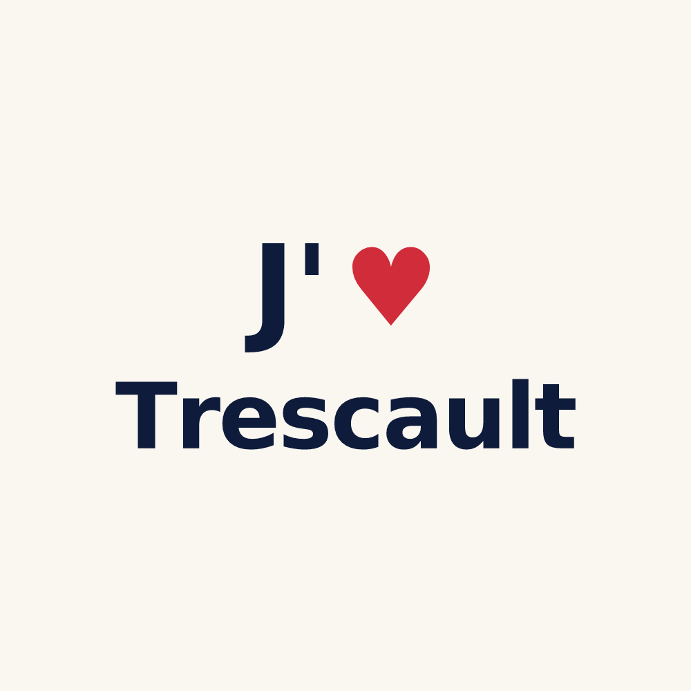 Tasse personnalisée Trescault — design J'aime Trescault