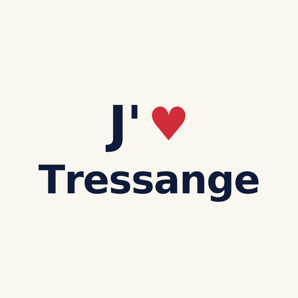 Tasse personnalisée Tressange — design « J'aime Tressange » imprimé sur la tasse