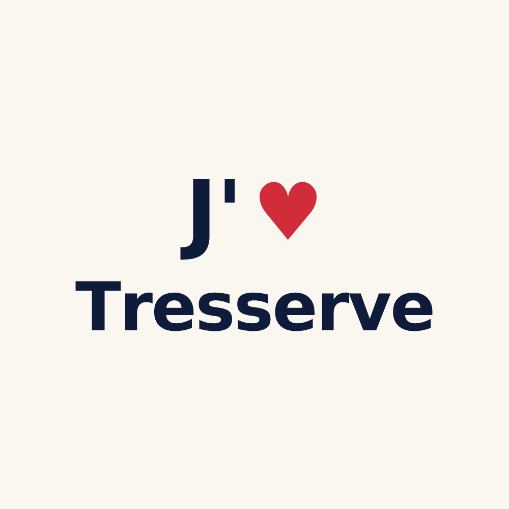 Tasse personnalisée Tresserve — design J'aime Tresserve