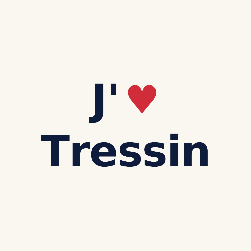 Tasse personnalisée Tressin — design « J'aime Tressin » imprimé sur la tasse