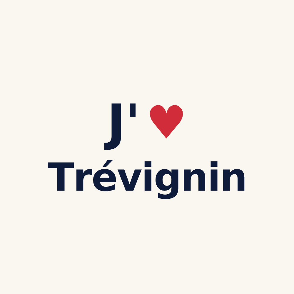 Tasse personnalisée Trévignin — design J'aime Trévignin