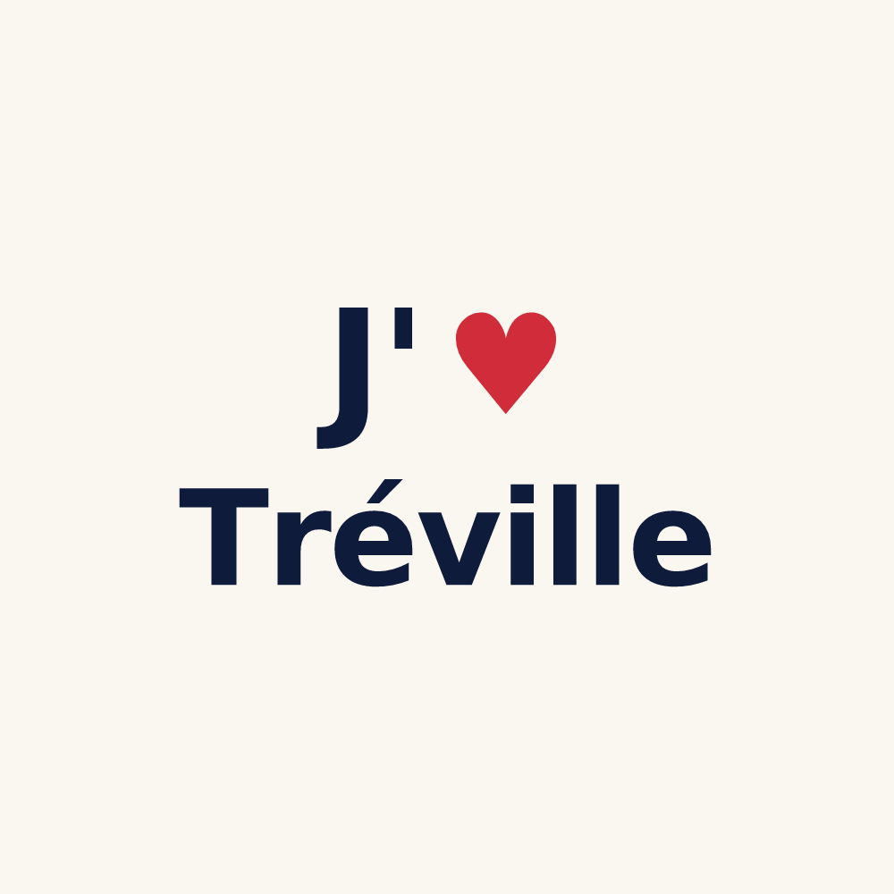 Tasse personnalisée Tréville — design « J'aime Tréville » imprimé sur la tasse