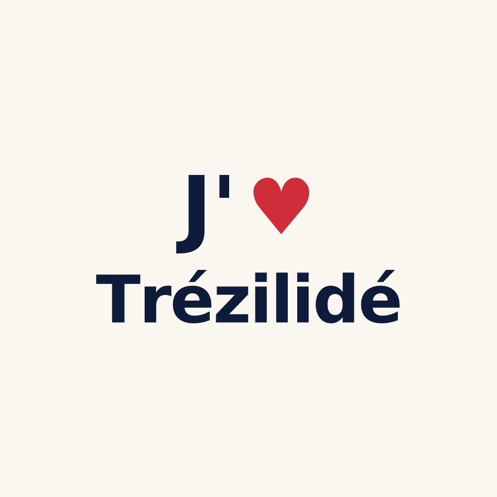 Tasse personnalisée Trézilidé — design J'aime Trézilidé