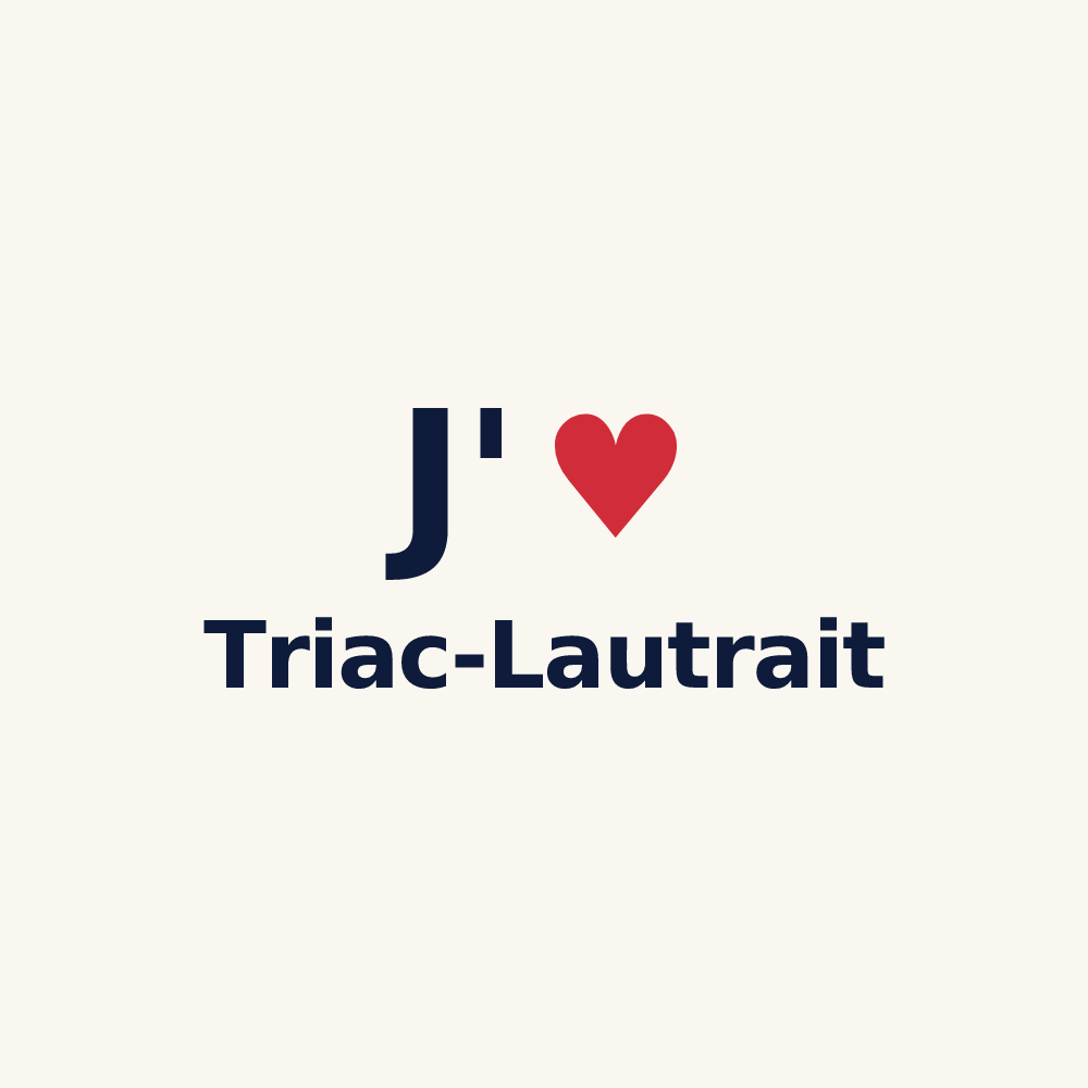 Tasse personnalisée Triac-Lautrait — design J'aime Triac-Lautrait