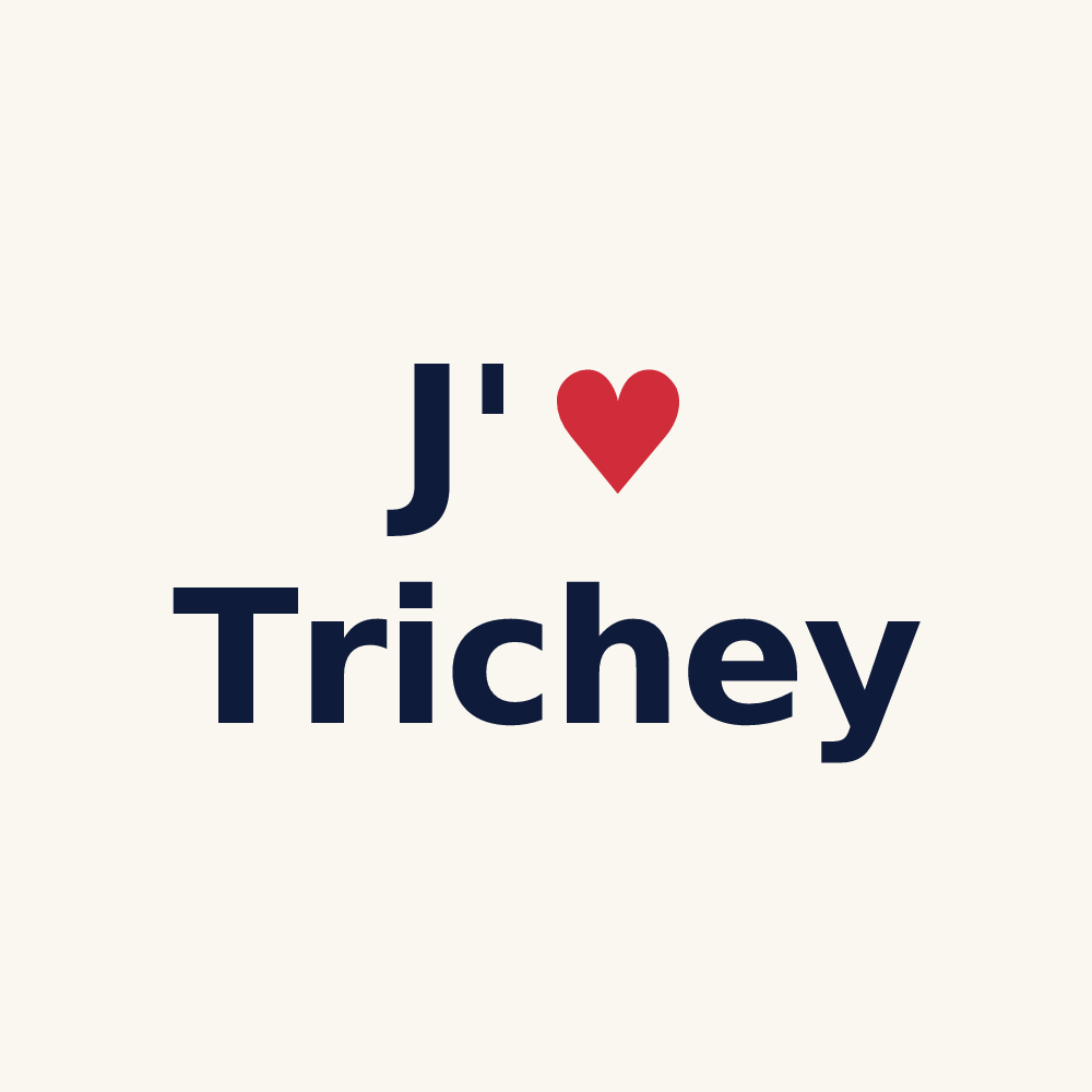 Tasse personnalisée Trichey — design J'aime Trichey