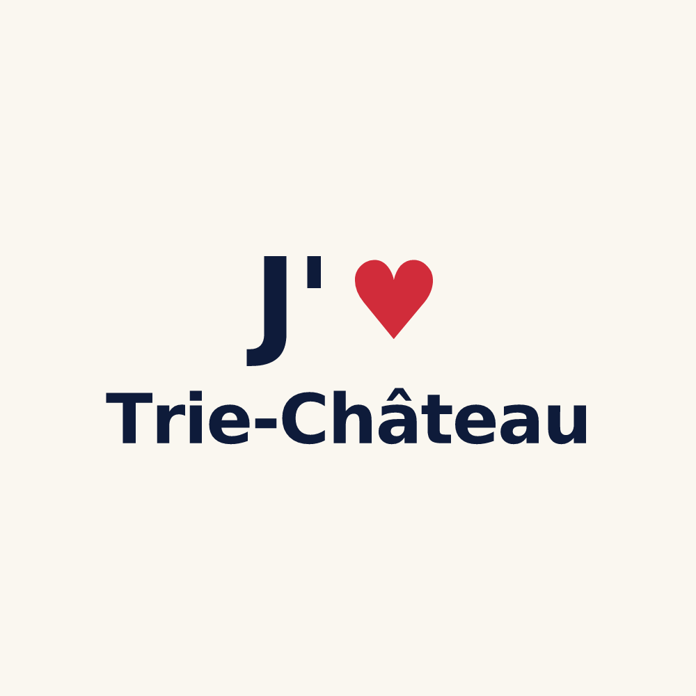 Tasse personnalisée Trie-Château — design J'aime Trie-Château