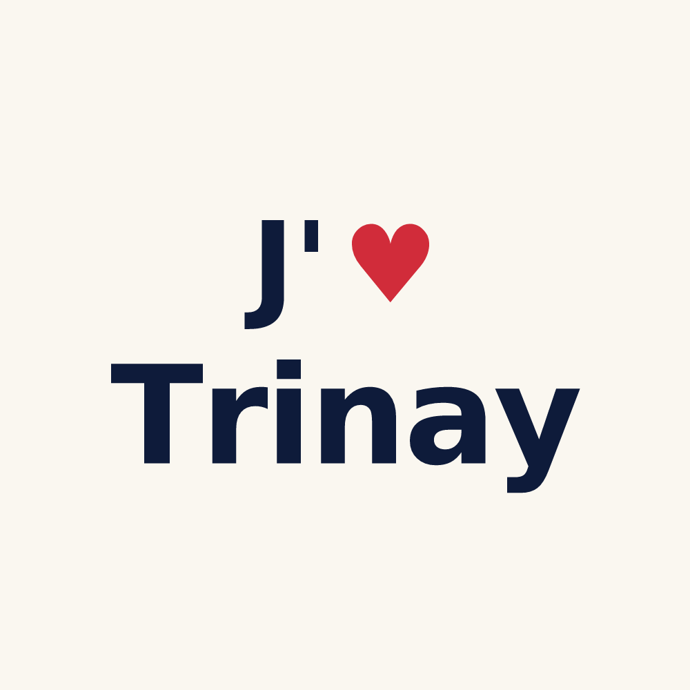 Tasse personnalisée Trinay — design J'aime Trinay
