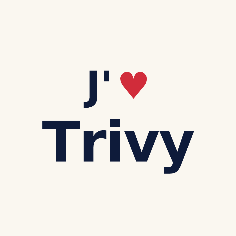 Tasse personnalisée Trivy — design « J'aime Trivy » imprimé sur la tasse