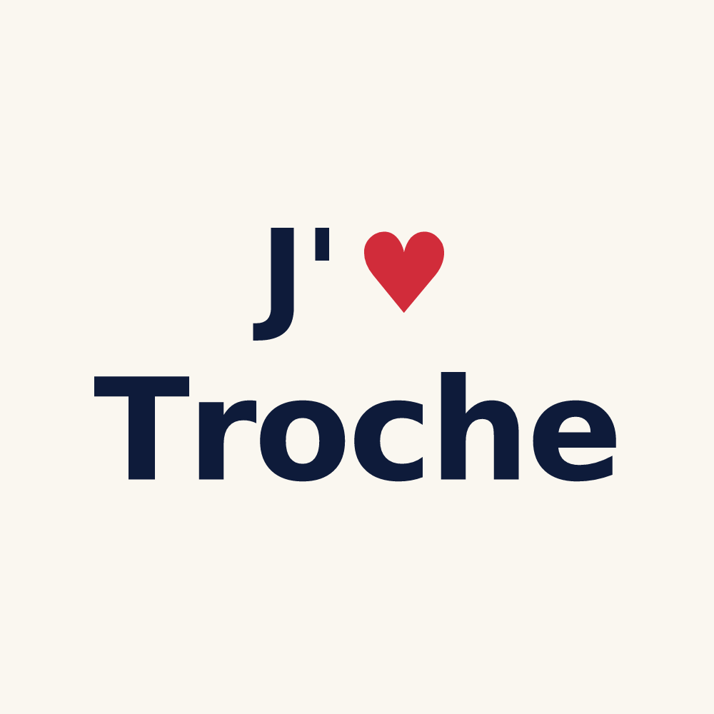 Tasse personnalisée Troche — design J'aime Troche