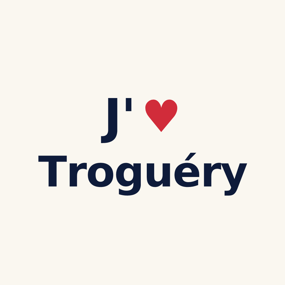 Tasse personnalisée Troguéry — design J'aime Troguéry