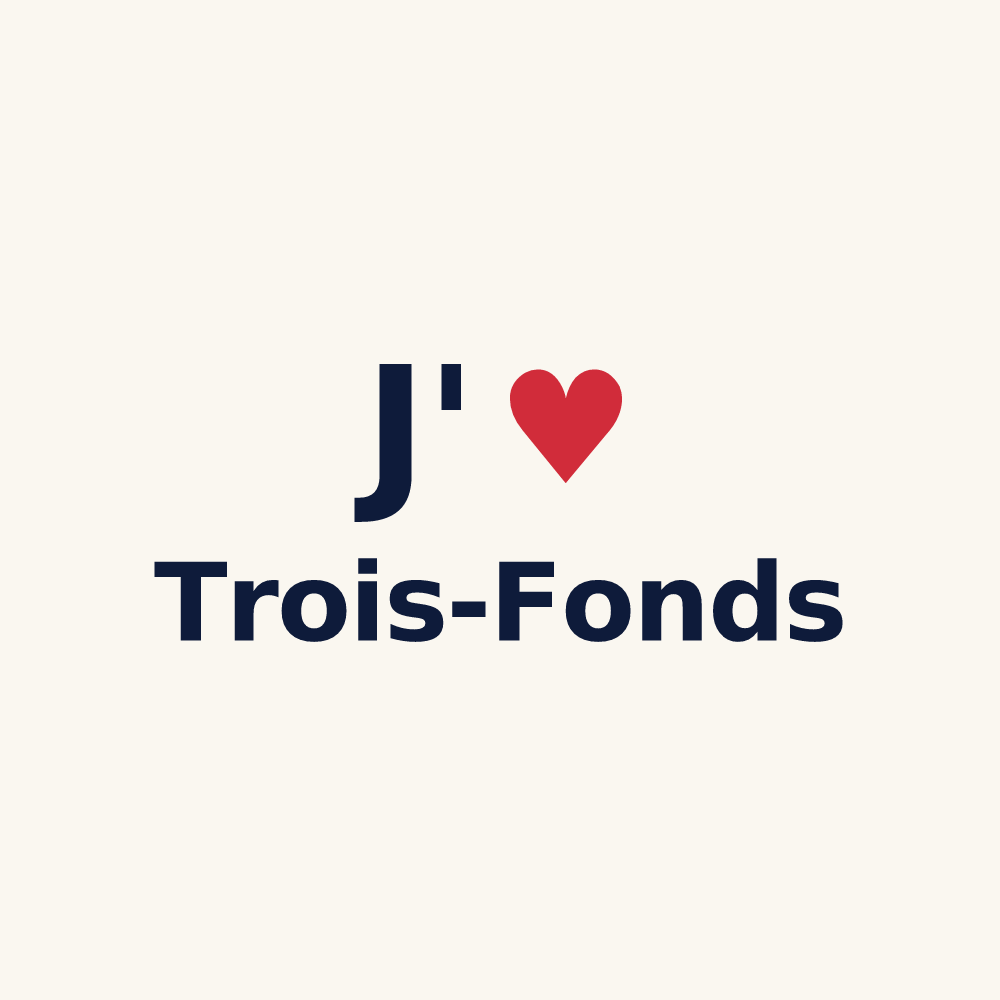 Tasse personnalisée Trois-Fonds — design J'aime Trois-Fonds