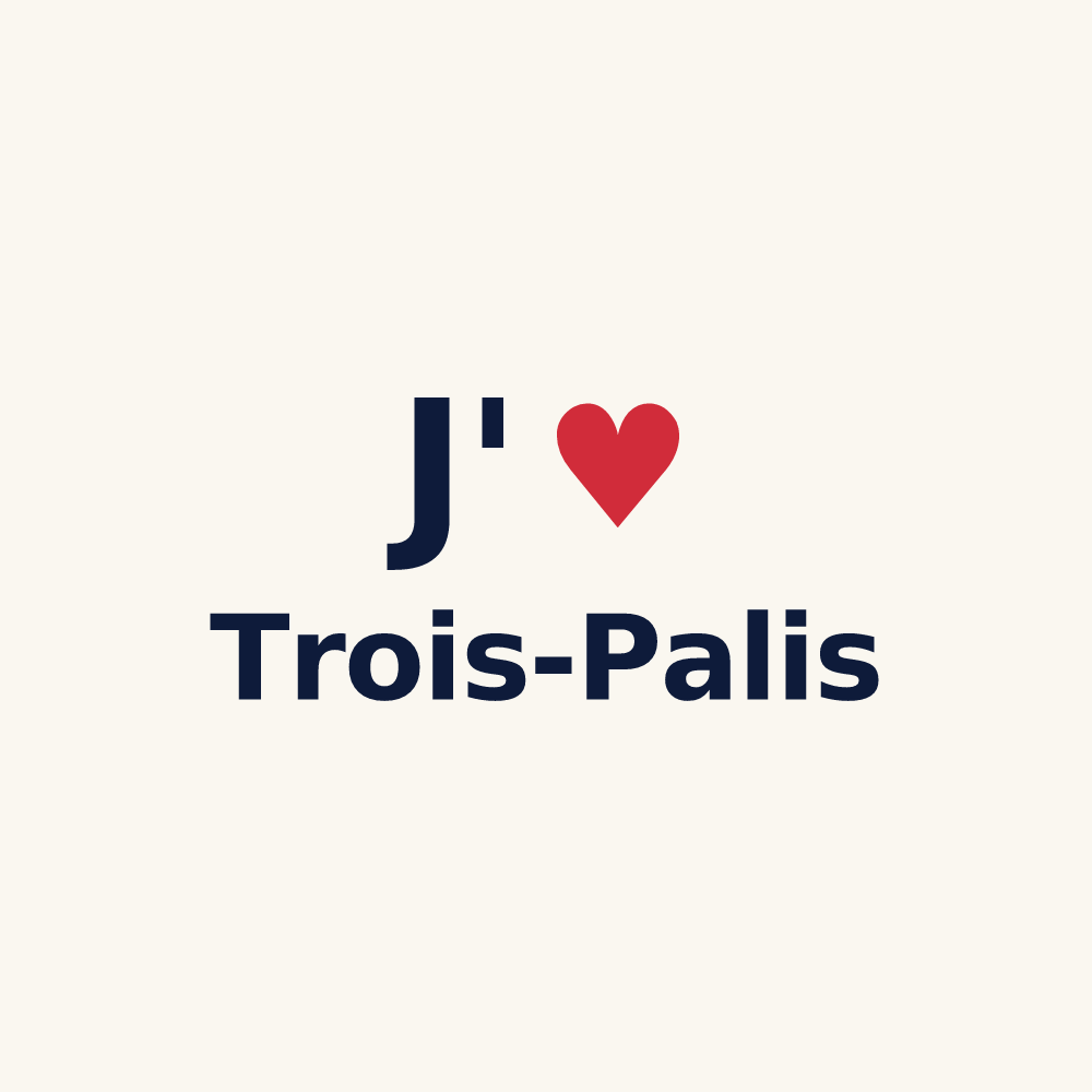 Tasse personnalisée Trois-Palis — design J'aime Trois-Palis