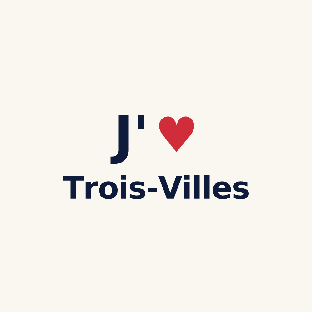 Tasse personnalisée Trois-Villes — design J'aime Trois-Villes