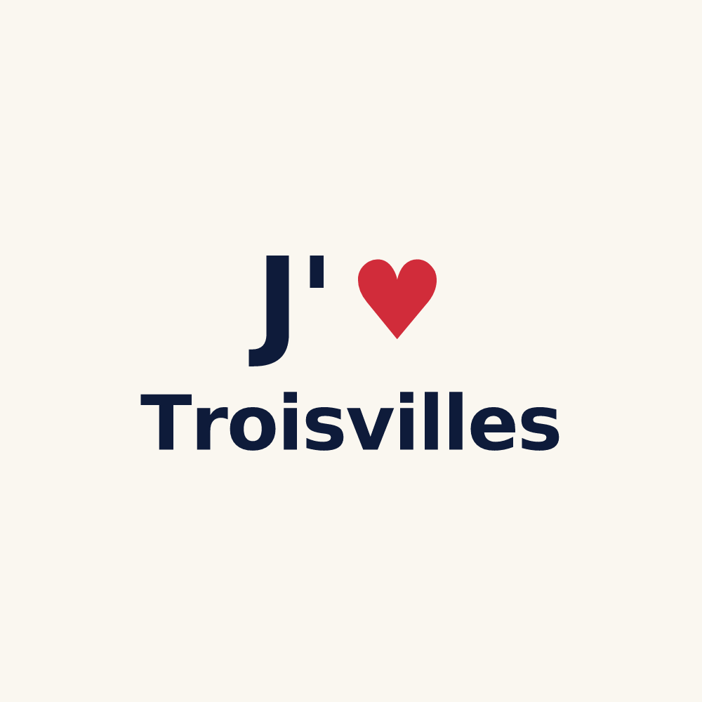 Tasse personnalisée Troisvilles — design J'aime Troisvilles
