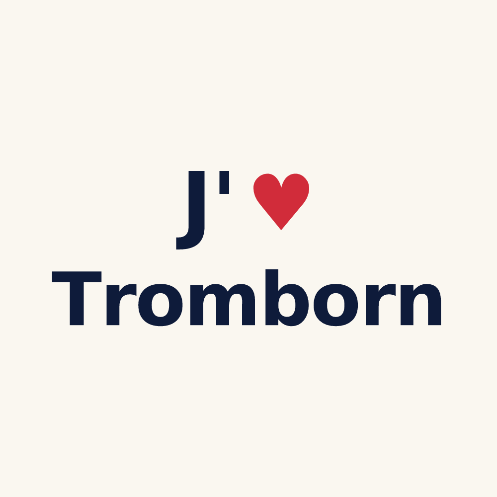 Tasse personnalisée Tromborn — design J'aime Tromborn