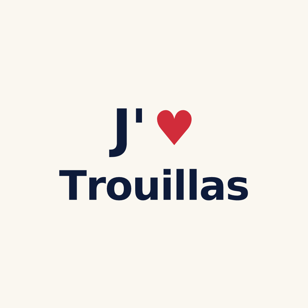 Tasse personnalisée Trouillas — design J'aime Trouillas