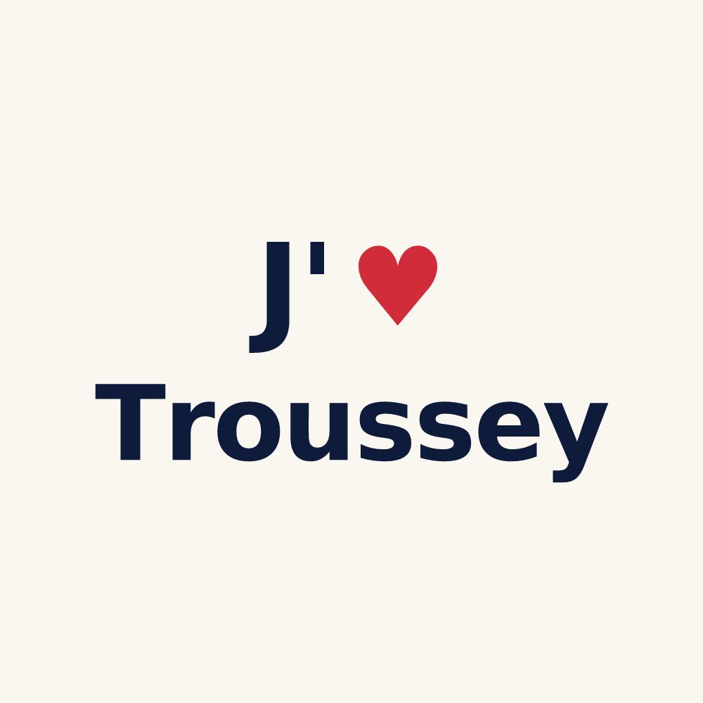 Tasse personnalisée Troussey — design J'aime Troussey