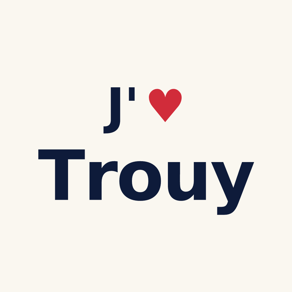 Tasse personnalisée Trouy — design J'aime Trouy