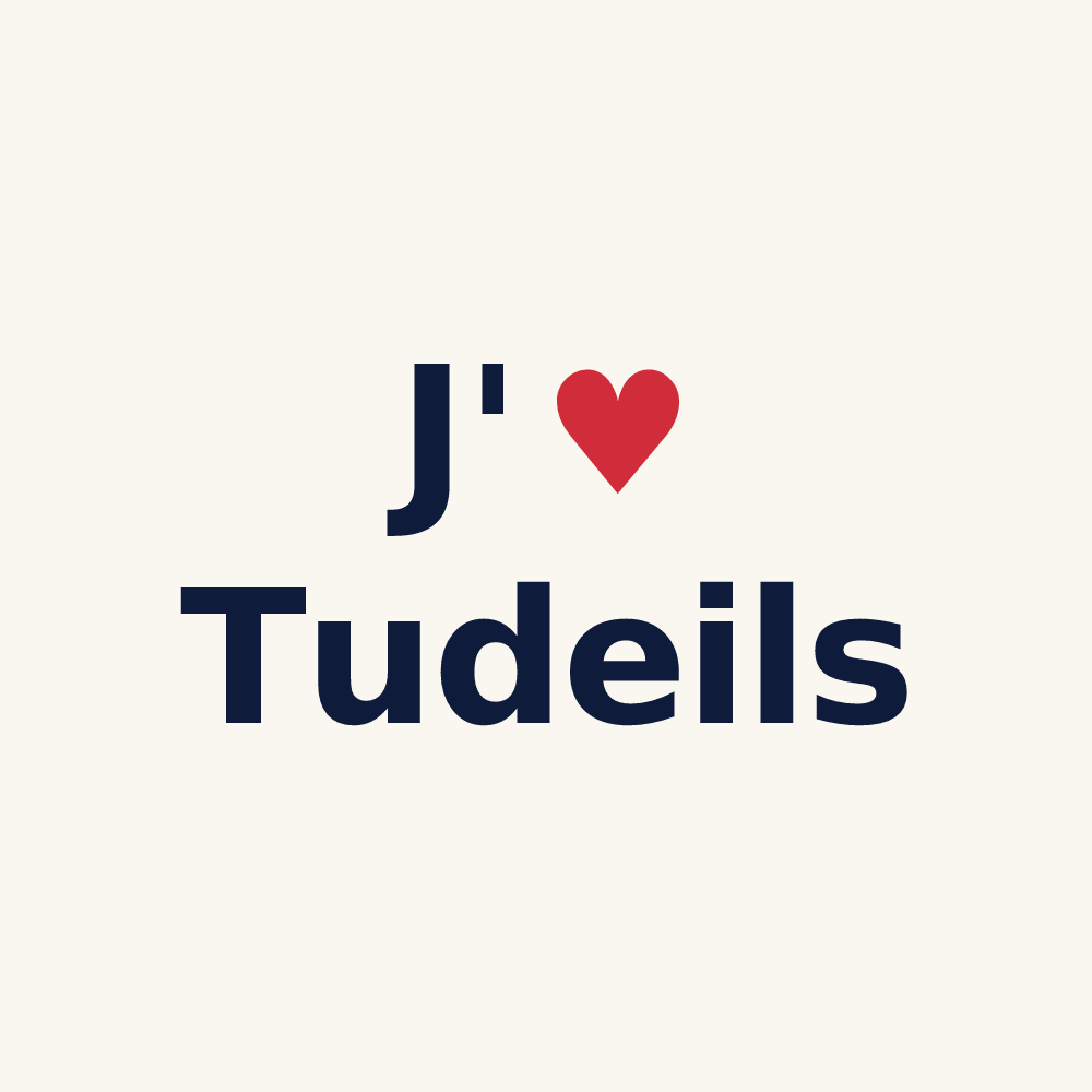 Tasse personnalisée Tudeils — design J'aime Tudeils