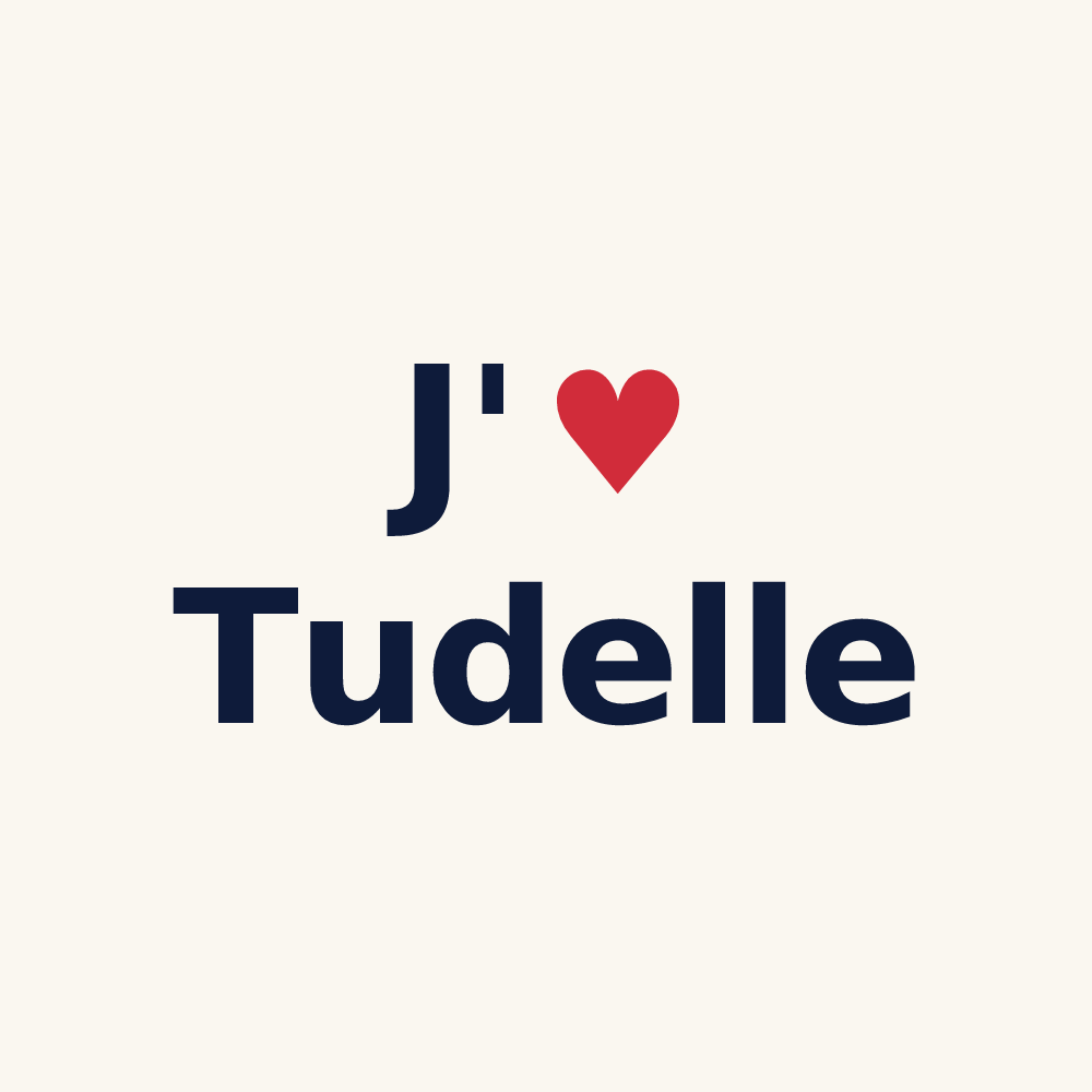 Tasse personnalisée Tudelle — design J'aime Tudelle