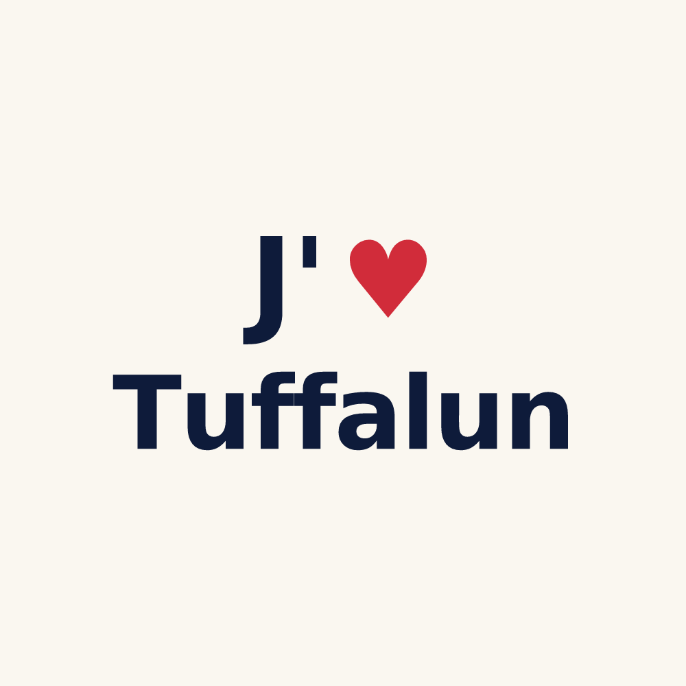 Tasse personnalisée Tuffalun — design J'aime Tuffalun
